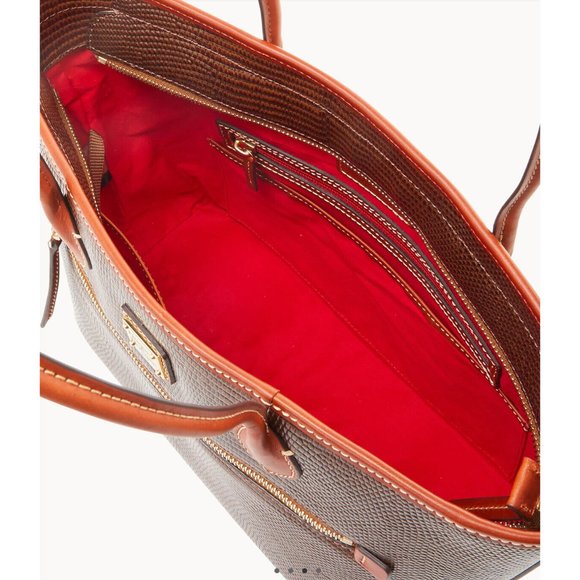 NWT Dooney & Bourke Embossed Lizard Tote - Chestnut BLIZD 1964 CSTN - Picture 3 of 10